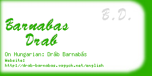 barnabas drab business card